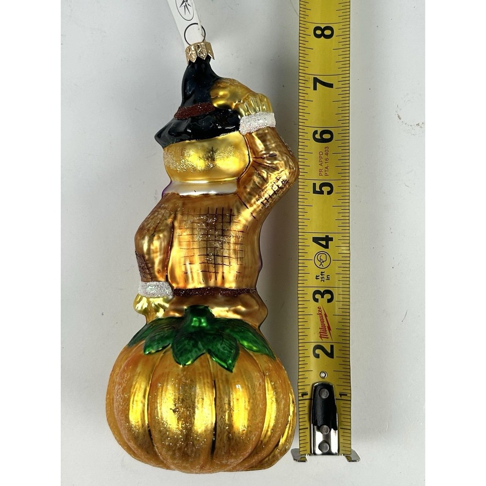 Christopher Radko Sleepy Hollow Head 97-226-0 Scarecrow Pumpkin Ornament - Picture 2 of 8